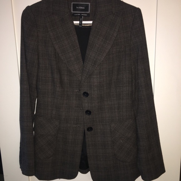 Windowpane checkered Wool blend blazer - Picture 6 of 6